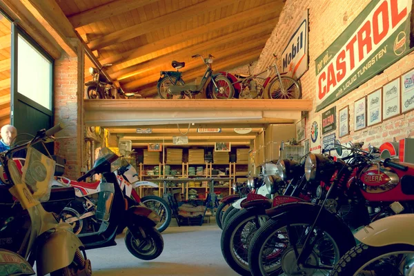 Montagnana Itálie Srpna 2018 Vintage Kolekce Retro Motocyklů — Stock fotografie