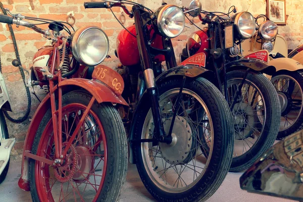 Montagnana Val Pesa Olaszország Augusztus 2018 Vintage Collection Retro Motorkerékpárok — Stock Fotó