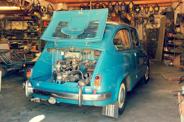 Montagnana Talya Ağustos 2018 Retro Araba Fiat 600 1955 Yayın — Stok fotoğraf