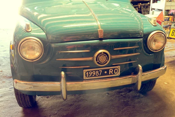 Montagnana Itália Agosto 2018 Retro Car Fiat 600 1955 Release — Fotografia de Stock