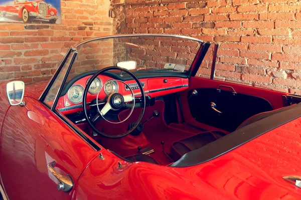 Montagnana Włochy Sierpień 2018 Retro Samochód Alfa Romeo Cabrio 1961 — Zdjęcie stockowe
