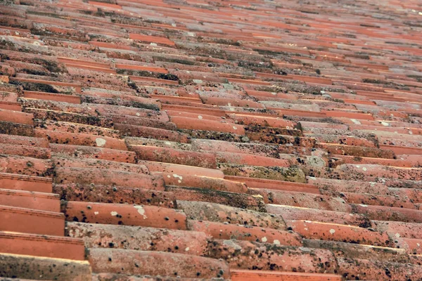 Rot Orange Keramik Dach Architektur Hintergrund — Stockfoto