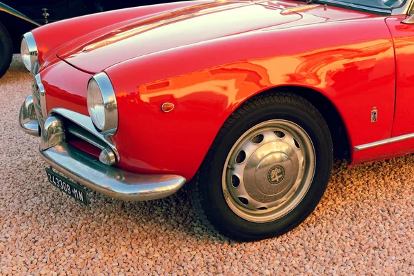 Montagnana Itálie Srpna 2018 Retro Auto Alfa Romeo Kabriolet 1961 — Stock fotografie