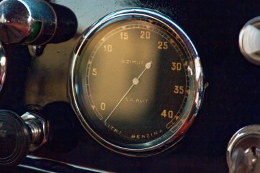 Montagnana, İtalya 27 Ağustos 2018: Retro araba Lancia Augusto 1933 Yayın tarihi