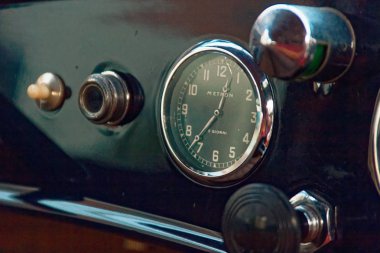 Montagnana, İtalya 27 Ağustos 2018: Retro araba Lancia Augusto 1933 Yayın tarihi