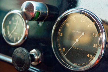 Montagnana, İtalya 27 Ağustos 2018: Retro araba Lancia Augusto 1933 Yayın tarihi