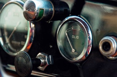 Montagnana, İtalya 27 Ağustos 2018: Retro araba Lancia Augusto 1933 Yayın tarihi