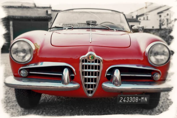Montagnana Italien August 2018 Retro Car Alfa Romeo Cabrio 1961 — Stockfoto