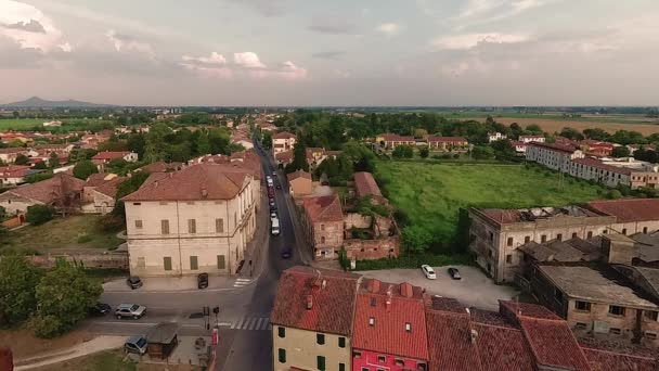 Montagnana Italia August 2018 Vedere Panoramică Cetății Orașului Din Turn — Videoclip de stoc