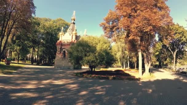 Gomel Vitryssland September 2018 Slottet Och Parken Ensemble Den Rumyantsevs — Stockvideo