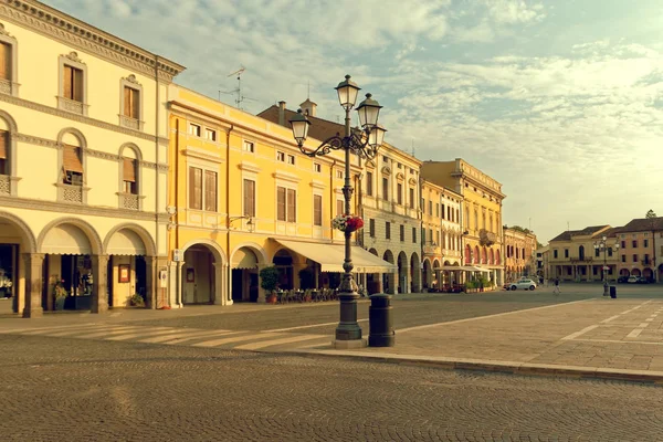 Montagnana Italië Augustus 2018 Hoofdplein Van Stad — Stockfoto