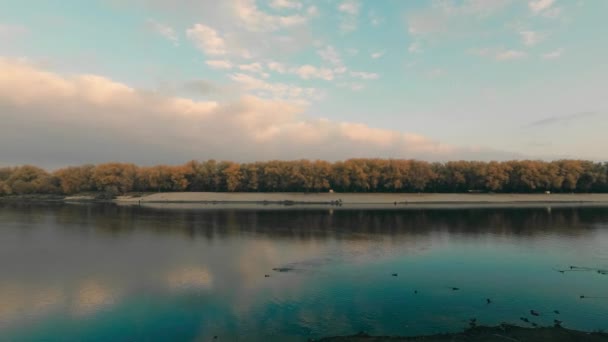 Gomel Belarus Octubre 2018 Muelle Ciudad Otoño Veces — Vídeos de Stock