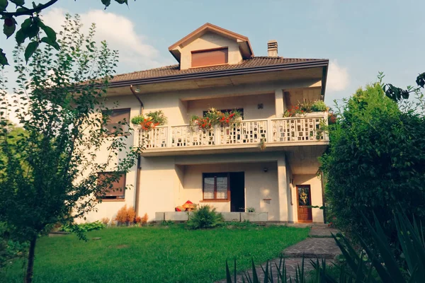 Belluno Italien August 2018 Ein Schönes Haus Der Vizome Straße — Stockfoto