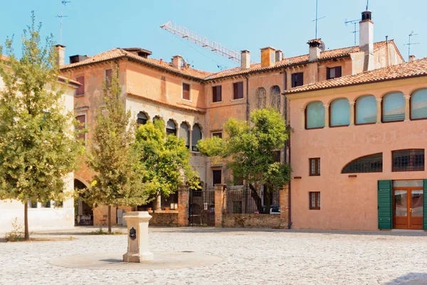 Treviso Itália Agosto 2018 Bela Rua Com Edifícios Antigos — Fotografia de Stock