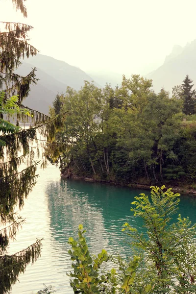 Pueblo Montaña Auronzo Cadore Lago — Foto de Stock