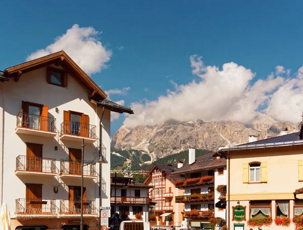 Beluno Italia Agosto 2018 Borgo Montano Cortina Ampezzo — Foto Stock