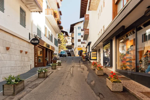 Beluno Italia Agosto 2018 Pueblo Montaña Cortina Ampezzo — Foto de Stock