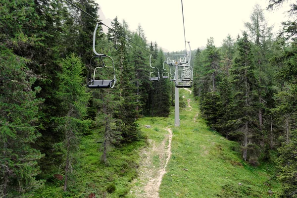 Auronzo Cadore Italië Augustus 2018 Misurina Bergmeer Berg Lift — Stockfoto