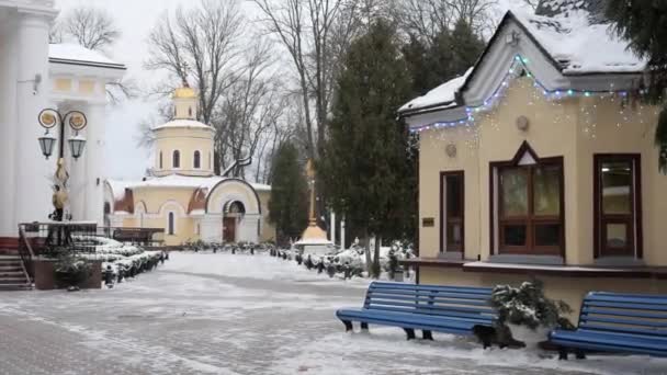 Гомель Беларус Ноября 2018 Года Петропавловский Собор Зимой — стоковое видео