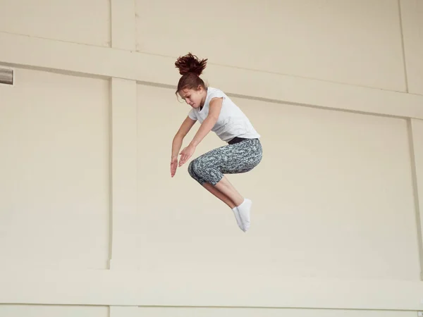 Gomel Belarus November 2018 Training Athletes Trampoline — Stock Photo, Image