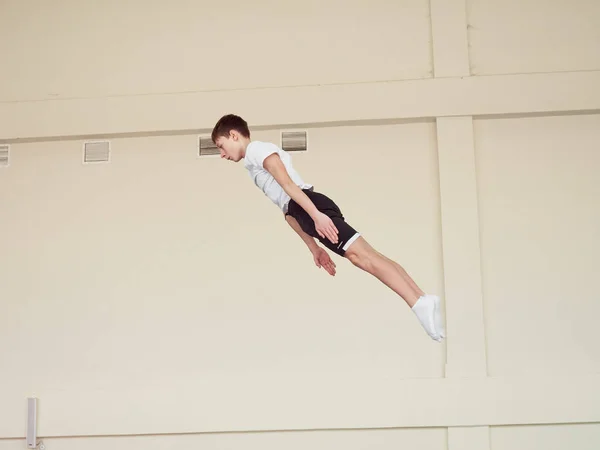 Gomel Belarus November 2018 Training Athletes Trampoline — Stock Photo, Image