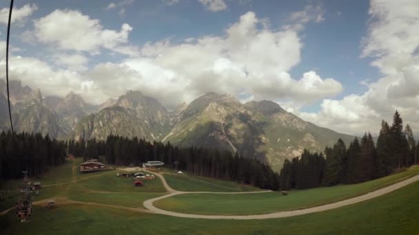 Auronzo Cadore Ιταλία Ανελκυστήρα Του Βουνού Καλοκαίρι — Αρχείο Βίντεο