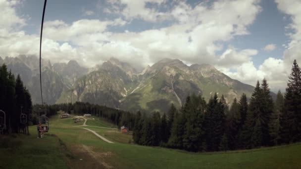 Auronzo Cadore Italië Berg Lift Zomer — Stockvideo