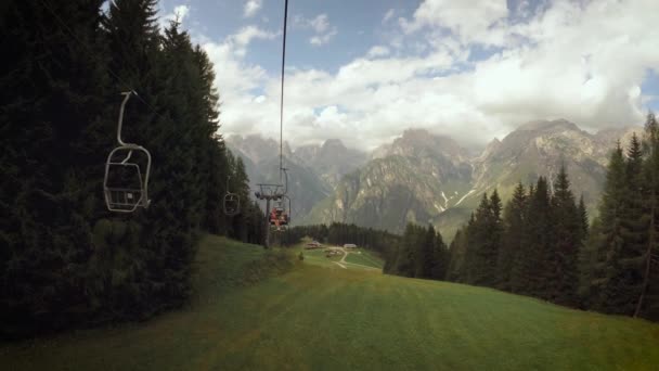 Auronzo Cadore Itália Elevador Montanha Verão — Vídeo de Stock