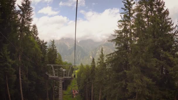 Auronzo Cadore Italy Mountain Lift Summer — Stock Video