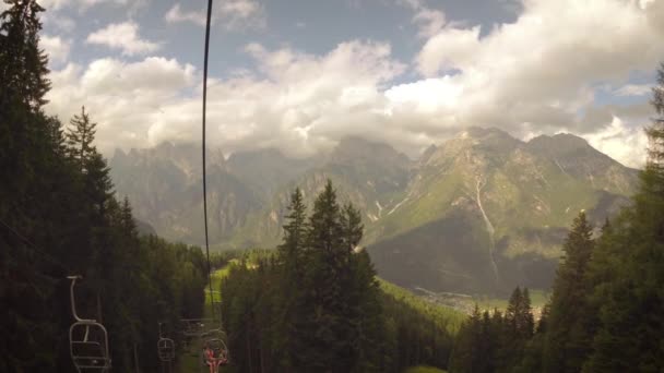 Auronzo Cadore Italië Berg Lift Zomer — Stockvideo