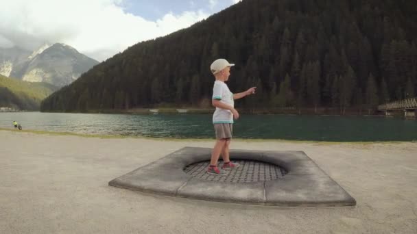 Berg Natur Sommar Europa Italien Landskap Turism Panorama Grön Lift — Stockvideo