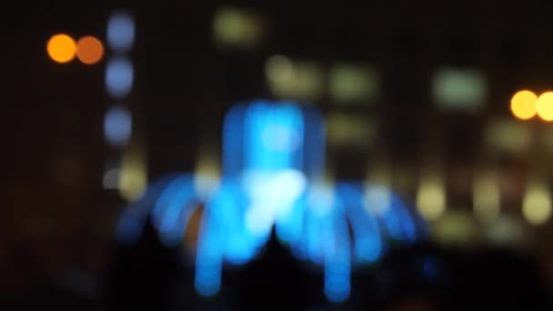 Yeni Yıl Gece Aydınlatma Renkli Çalışan Bokeh Işıklar — Stok video