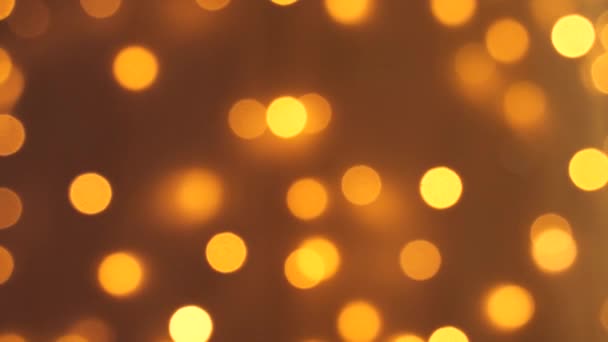 Colorful running bokeh lights in the new year night illumination. — Stock Video