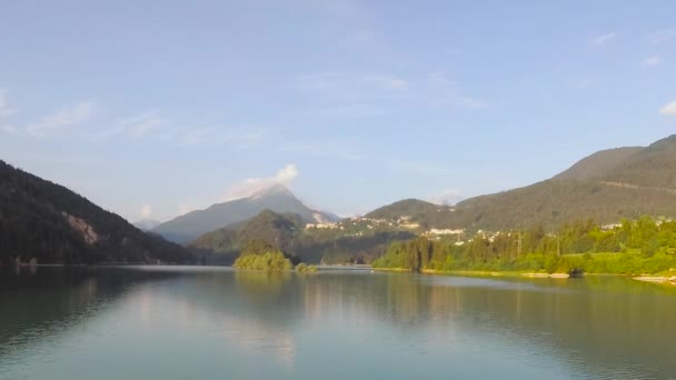 Domegio Cadore Itálie Srpna 2018 Krásné Budovy Horské Vesnici Úsvitu — Stock video