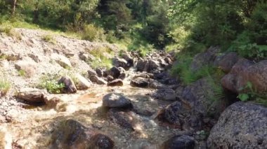 doğa içinde taşlar üzerinde dağ dere.