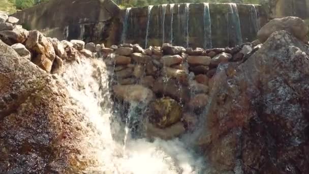 Mountain Stream Stones Nature — Stock Video