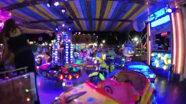 Montagnana Italie Août 2018 Centre Divertissement Parc Attractions Tour Amusement — Video