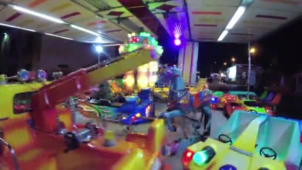 Montagnana Italië Augustus 2018 Entertainment Center Pretpark Rit Amusement — Stockvideo