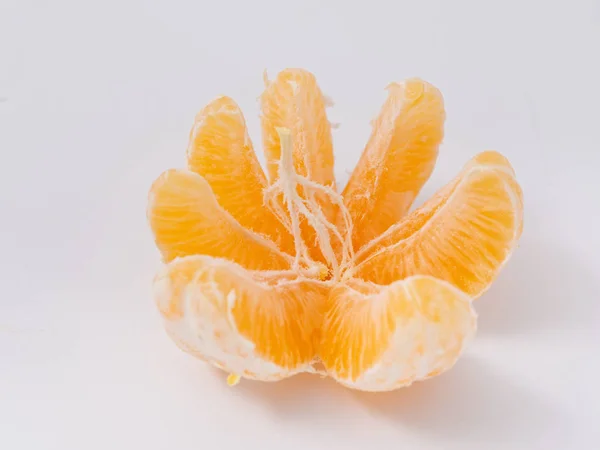 Citrus Fruit Mandarin Orange White Background Zest — Stock Photo, Image