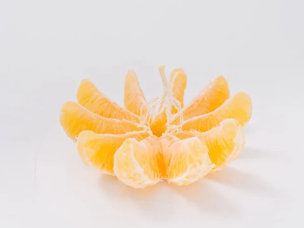 Citrus Fruit Mandarin Orange White Background Zest — Stock Photo, Image