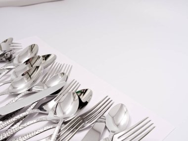 çatal çatal, bıçak ve izole kaşık set