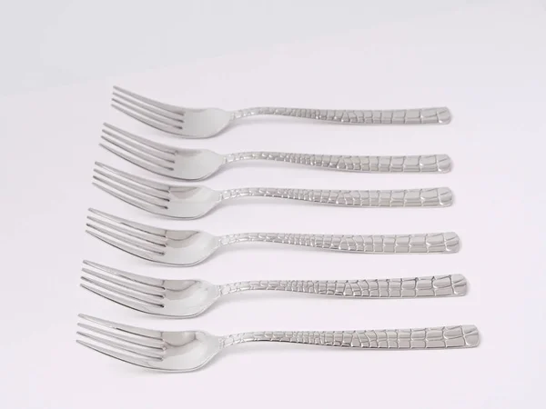 Cutlery Set Fork Knife Spoon Isolated — Stock Photo, Image