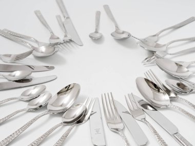 çatal çatal, bıçak ve izole kaşık set