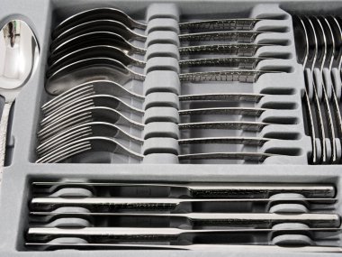 çatal çatal, bıçak ve izole kaşık set