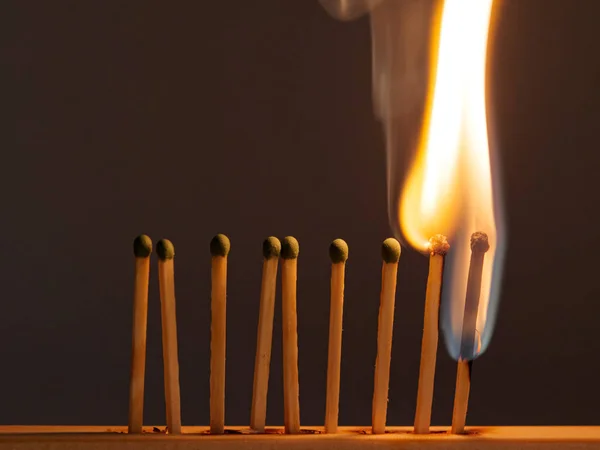 Match bursting with incredible smoke cloud — Stock Image Match Bursting Incredible Smoke Cloud Stock Picture