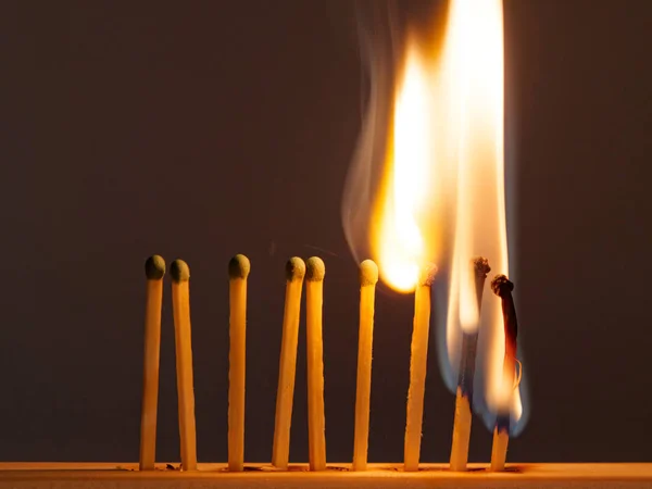 Match bursting with incredible smoke cloud — Stock Image Match Bursting Incredible Smoke Cloud Stock Photo