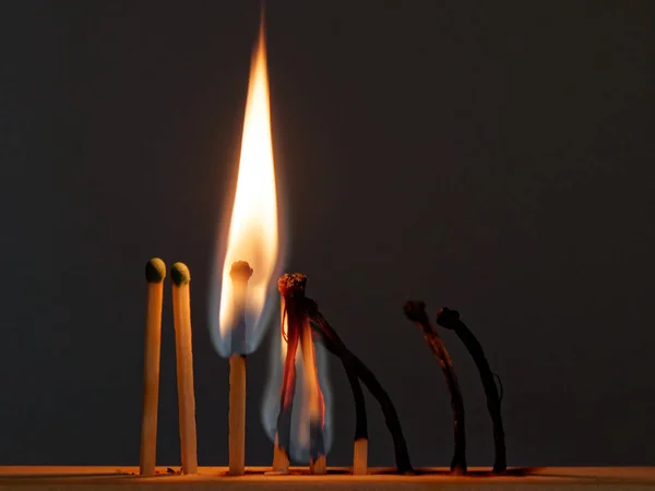 Match Bursting Incredible Smoke Cloud — Stock Photo, Image