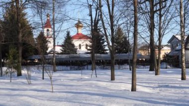 Gomel, St. George, Beyaz Rusya kilise Victorious kışın.