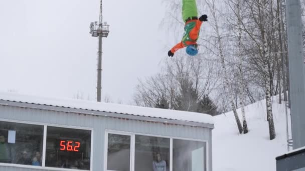 Minsk Belarus Janeiro 2019 Campeonato Bielorrusso Freestyle Entre Meninos Meninas — Vídeo de Stock
