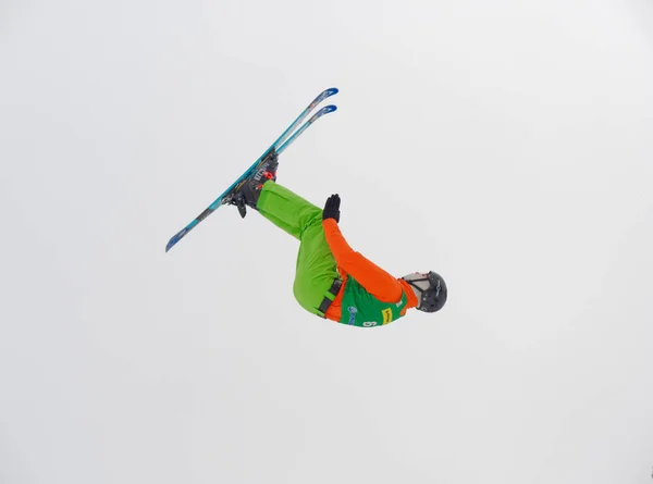 Minsk Belarus Janvier 2019 Championnat Biélorussie Ski Acrobatique Chez Les — Photo